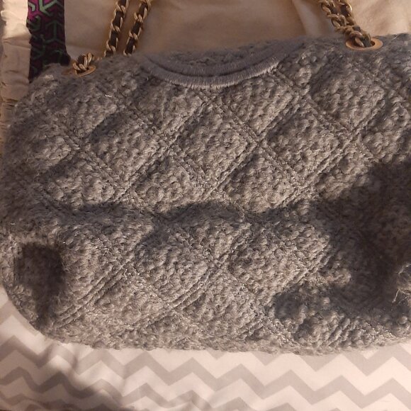 Fleming Soft Boucle Convertible Shoulder by Tory Burch, Color: Carbon - Picture 5 of 5